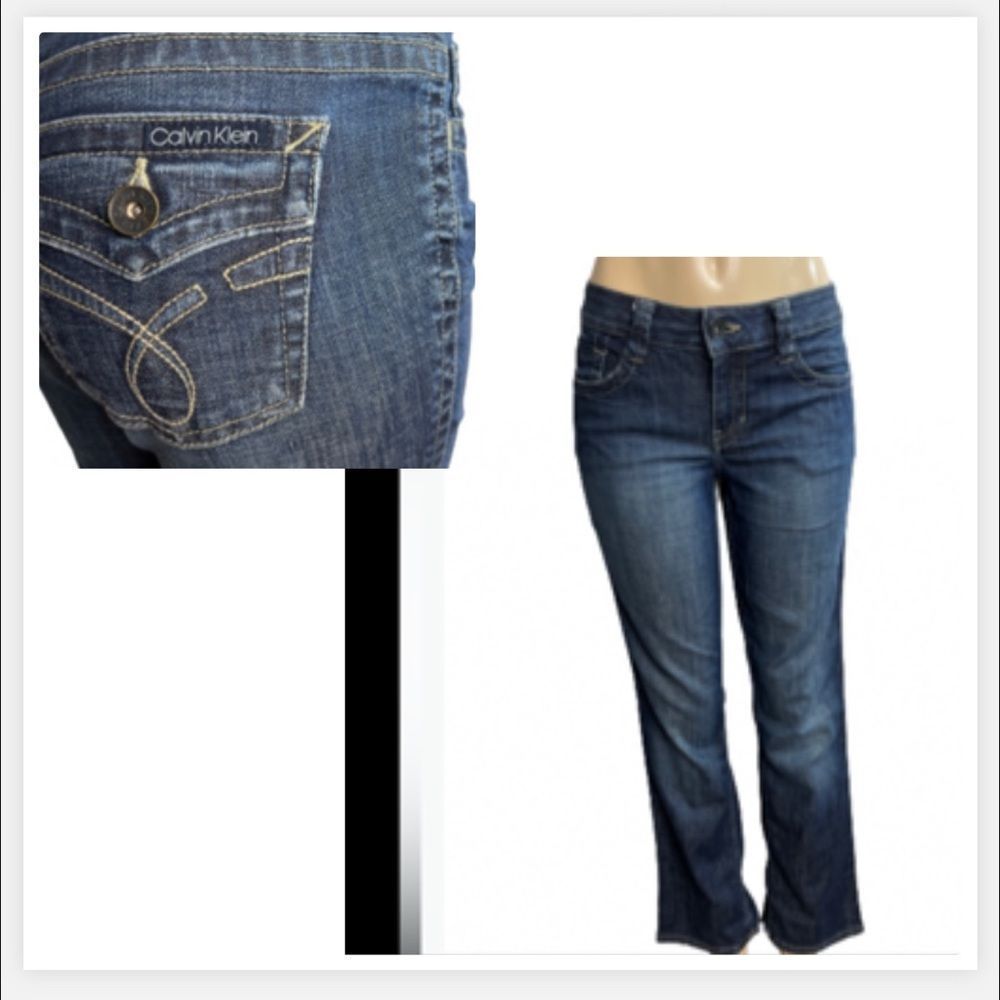 CALVIN KLEIN Y2K vintage boot cut flair jeans size 6 but fits like a size 8.